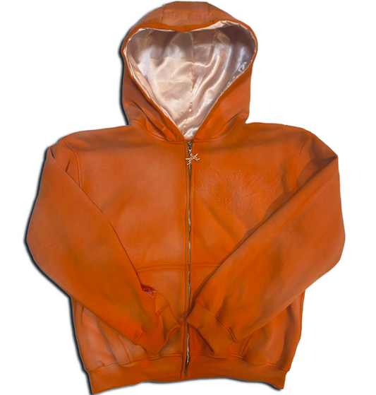 *LIMITED* Orange Butterfly Zip Up Hoodie