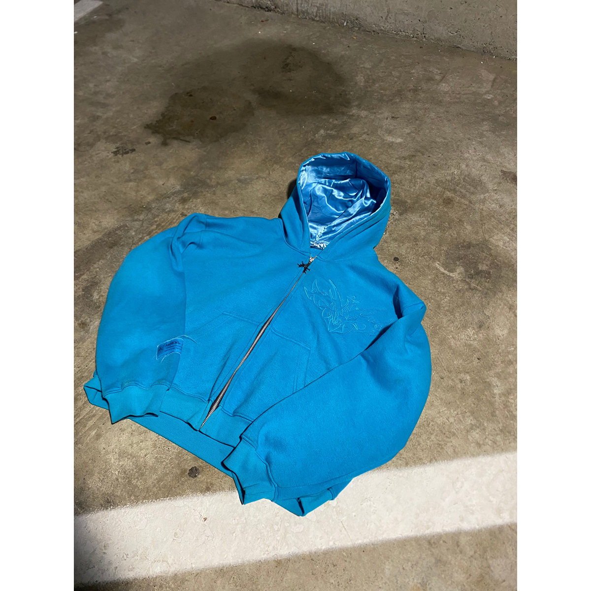 Blue Butterfly Zip Up Hoodie