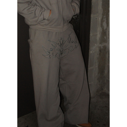 Grey Butterfly Sweatpants