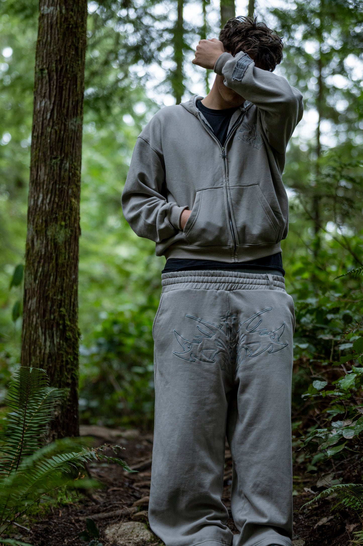 Grey Butterfly Sweatpants